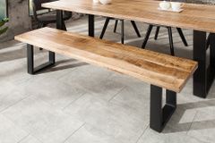 Design Sitzbank IRON CRAFT 170cm Mangoholz Eisen Industrial Design