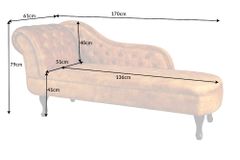 Design Récamière CHESTERFIELD 170cm senfgelb Samt Knopfheftung Nietenbesatz