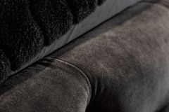Design Doppelbett PARIS 160x200cm grau Samt Chesterfield Polsterbett