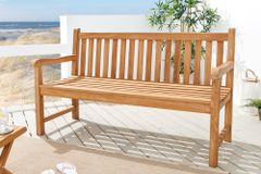 Outdoor Gartenbank EMPIRE TEAK 150cm natur Massivholz