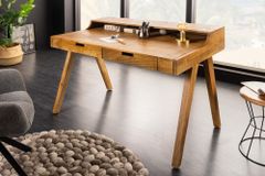 Massiver Sekretär MONSOON 120cm Mangoholz Schreibtisch