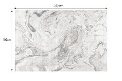 Design Teppich ART RUGS 230x160cm weiß grau Flachgewebe Indoor