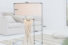 Design Treibholz Tischleuchte WILD NATURE 62cm sand mit Leinenschirm