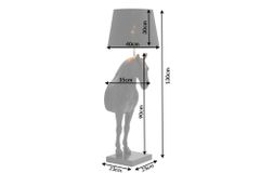 Extravagante Stehlampe BLACK BEAUTY 130cm Pferdefigur schwarz