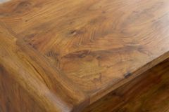 Massiver Couchtisch CUBUS 100cm braun honey finish Mangoholz handmade