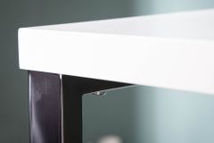 Moderner Schreibtisch WHITE DESK 120cm weiß Hochglanz Bürotisch