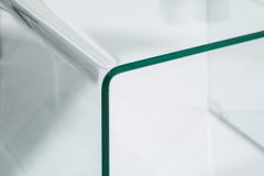 Design 3er Set Glas Couchtisch FANTOME 60cm Beistelltische transparent