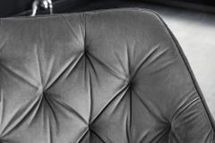 Drehbarer Stuhl THE DUTCH COMFORT Samt grau mit Armlehnen Modern Design
