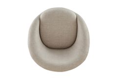 Drehbarer Design Sessel ALPINE beige Samt 360° mit Armlehnen
