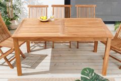 Massiver Gartentisch EMPIRE TEAK 150cm natur Teakholz
