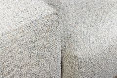 Wohnlandschaft KENT 220cm beige Strukturstoff  Ecksofa Federkern inkl. Hocker