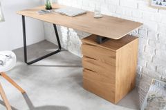 Industrial Schreibtisch STUDIO 160cm Eichenoptik mit 3 Schubladen