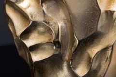 Handgefertigte Vase LIQUID 30cm gold Metall Hammerschlag Design
