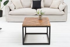 Massiver Beistelltisch INFINITY HOME 60cm Mangoholz Industrial Design