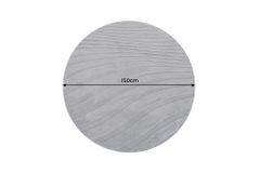 Runder Teppich WAVE 150cm anthrazit 3D strukturierter Kurzflor Indoor Hoch-Tief-Effekt