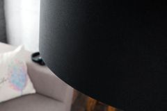 Ausziehbare Bogenlampe LOUNGE DEAL 170-200cm schwarz Leinenschirm Stehlampe