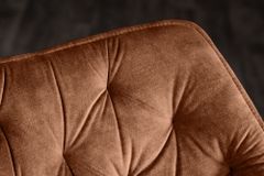 Drehbarer Stuhl THE DUTCH COMFORT rost braun Samt mit Armlehnen Modern Design