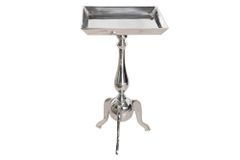 Filigraner Beistelltisch TRAYFUL 55cm silber Aluminium Tablett-Tisch