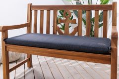 Outdoor Kissen ROG 45x110cm anthrazit Sitzkissen Polster-Auflage für 2-Sitzer Bank