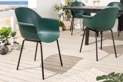 Nachhaltiger Design Stuhl UPCYCLING ME grün 75% Ocean Plastik Indoor Outdoor