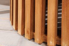 Runder Esstisch EMPIRE TEAK 140cm braun Teakholz Indoor Outdoor wetterfest