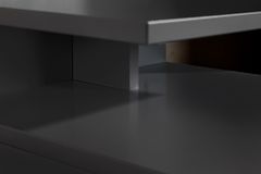 Hängender Nachttisch FLOATING 35cm schwarz Regal mit Schublade