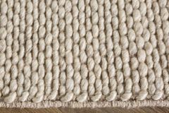 Design Teppich WOOL 240x160cm hellbeige aus Wolle