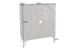 Handgearbeitetes Highboard GOLDEN SUNSET 120cm mit 3D Schnitzereien schwarz gold Mangoholz