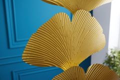 Design Stehlampe GINKGO 160cm gold Metall