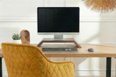 Massiver Monitorständer GATSBY 50cm braun Mangoholz Bildschirmständer Erhöhung
