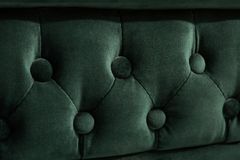 Chesterfield 3-Sitzer Sofa 205cm flaschengrün Samt Federkern Knopfheftung