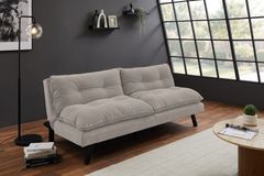 Modernes Schlafsofa COCOONING 190cm beige Chenillestoff 3-Sitzer Couch