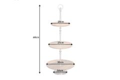 Dekorative Etagere PURE NATURE 68cm silber Mangoholz handmade drei Etagen