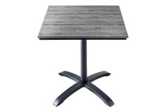 Outdoor Bistrotisch DESIGNO 70cm schwarz grau Aluminium wetterfest Gartentisch