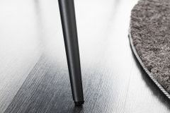 Design Sitzbank BOUTIQUE 100cm dunkelgrau Cord schwarze Metallbeine