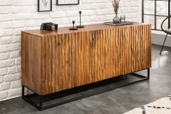 Massives Sideboard AMAZONAS 160cm Mangoholz natürliches Front Design