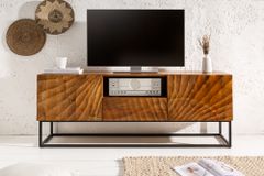 Massives TV-Lowboard SCORPION 160cm Mangoholz aufwendige 3D Schnitzereien