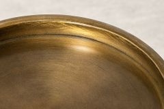 Runder Beistelltisch TRAYFUL 60cm messing antik Eisen grün Marmorfuß handmade