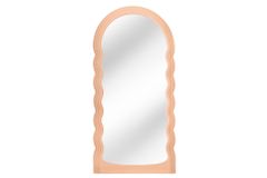Design Wandspiegel WAVE 160cm apricot Pastell Rundbogen Spiegel