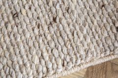 Design Teppich WOOL XXL 350x240cm silbergrau aus Wolle