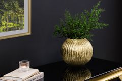Handgefertigte Deko-Vase ELEGANCE 25cm gold antik Hammerschlag Design