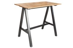Massiver Bartisch CASTLE 120cm Wildeiche natur Stehtisch Industrial Design