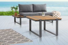Moderner Gartentisch TAMPA LOUNGE 80cm anthrazit Aluminium wetterfest Outdoor Balkontisch