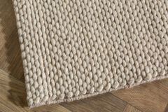 Design Teppich WOOL 240x160cm hellbeige aus Wolle
