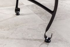 Runder Beistelltisch MARRAKESCH 50cm silber Teetisch abnehmbares Tablett klappbar