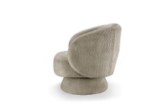 Drehbarer Design Sessel BOSSA NOVA taupe Bouclé
