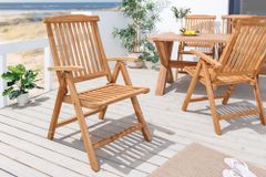 Massiver Gartenstuhl EMPIRE TEAK Teakholz klappbar