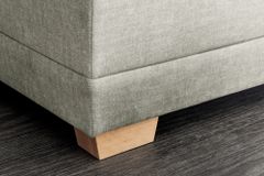 Modernes Ecksofa NORWAY 250cm taupe Vogue Velours Samt Schlafsofa mit Stauraum