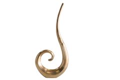 Moderne Vase WAVE XL 106cm gold Aluminium poliert Dekoration
