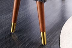 Retro Sitzbank SCARLETT 90cm anthrazit Bouclé mit Armlehnen